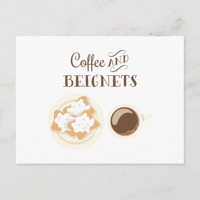 Coffee and Beignets Postcard (Front)