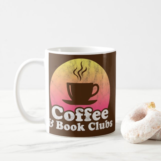 Coffee and Book Clubs  Mug (With Donut)