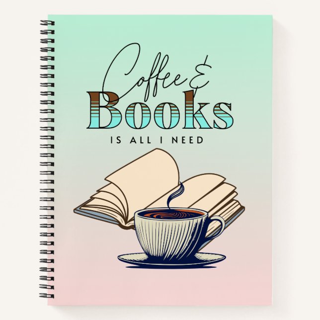 Coffee and Books is All I Need Typography Quote (Front)