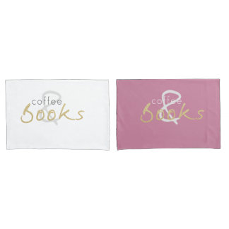 Coffee and Books Pillowcase Set