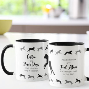 Coffee and Boxer Dogs Two-tone Mug
