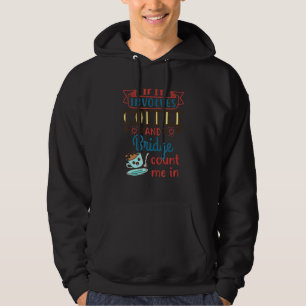 Coffee And Bridge Card Game Player Partner Graphic Hoodie