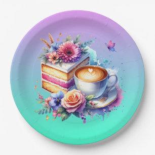 Coffee and Cake   Best Friend's Birthday Paper Plate