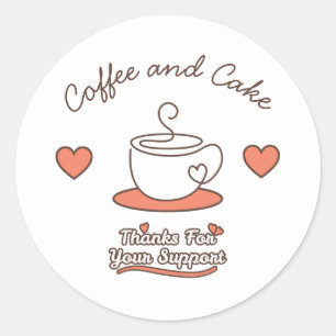 Coffee and Cake  Classic Round Sticker
