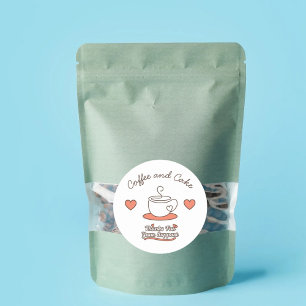 Coffee and Cake Classic Round Sticker