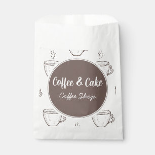 Coffee and Cake Coffee Shop Favour Bags