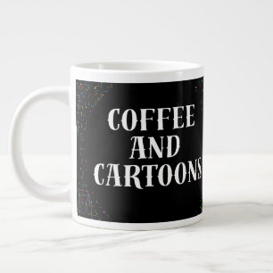 Coffee and Cartoons Large Coffee Mug