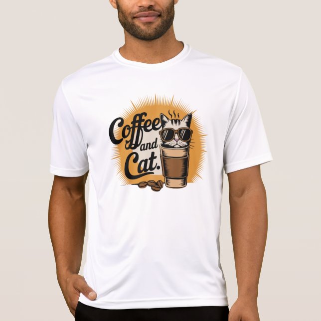 coffee and cat T-Shirt (Front)