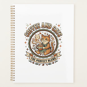 Coffee And Cats Cat Coffee Vintage Vector Art Shir Planner