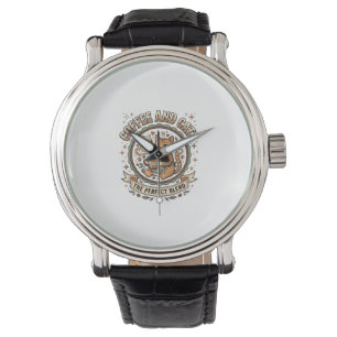 Coffee And Cats Cat Coffee Vintage Vector Art Shir Watch