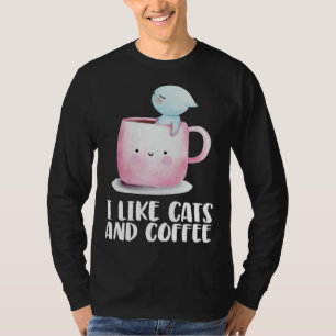 Coffee and cats  Cat mug  Chilling cat T-Shirt