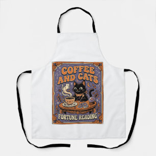 Coffee And Cats Cat Tea Leaves Coffee Fortune Read Apron