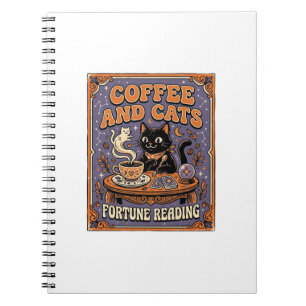 Coffee And Cats Cat Tea Leaves Coffee Fortune Read Notebook
