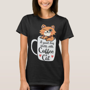 Coffee and Cats   Cute Cat Owner Cat  Cat Mum T-Shirt