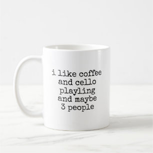 Coffee And Cello Playing Funny Cellist Player Mug