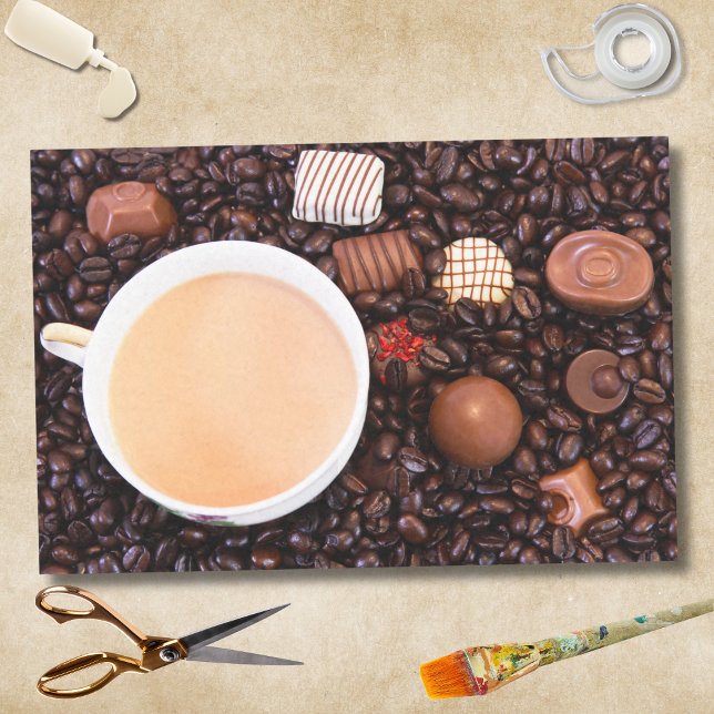 Coffee And Chocolate Close Up Tissue Paper (Creator Uploaded)