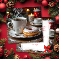 Coffee and Christmas Donuts Festive Poem