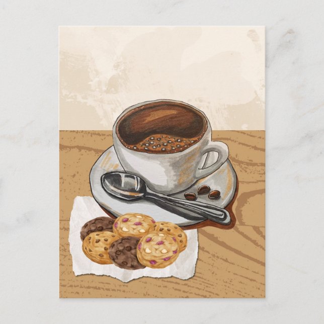 Coffee and cookies  postcard (Front)