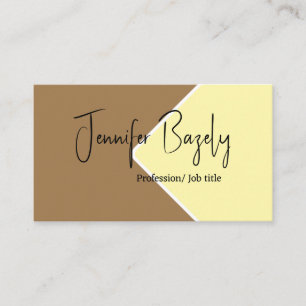 Coffee and cream bold minimalist Business Card