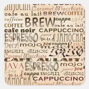 Coffee And Cream Square Sticker