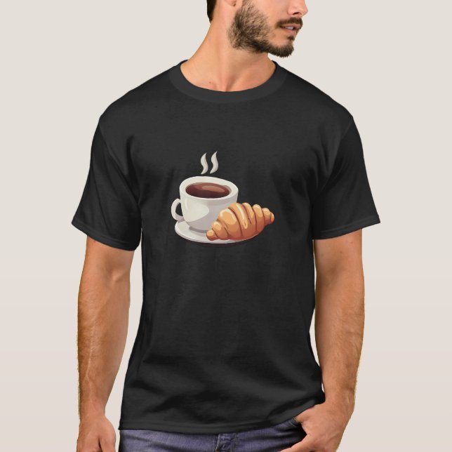 coffee and croissant T-Shirt (Front)
