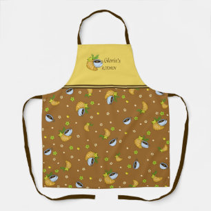 Coffee and croissants  apron
