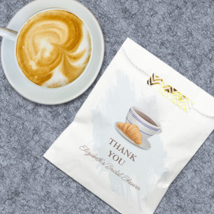 Coffee and Croissants Bridal Shower Favour Bags