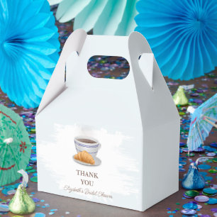 Coffee and Croissants Bridal Shower Favour Box