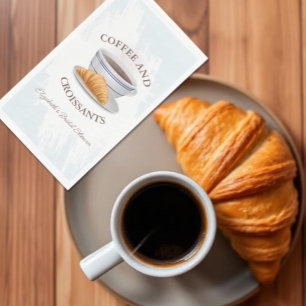 Coffee and Croissants Bridal Shower Napkin