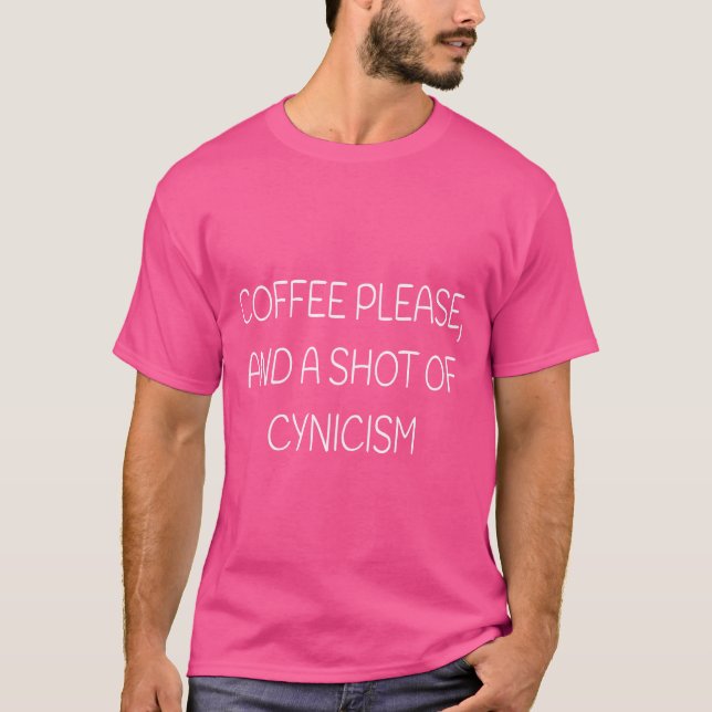 Coffee And Cynicism Gilmore Quote funny T-Shirt (Front)