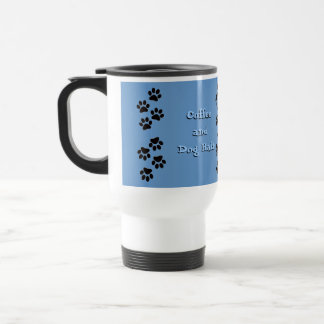 Coffee and Dog Hair Blue Travel Mug