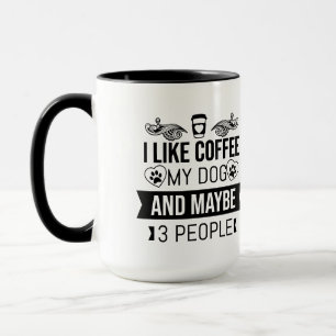 Coffee and dogs introvert friend birthday funny mug