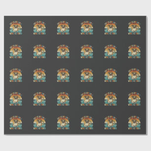 Coffee and Dogs Retro Pug Lover Wrapping Paper