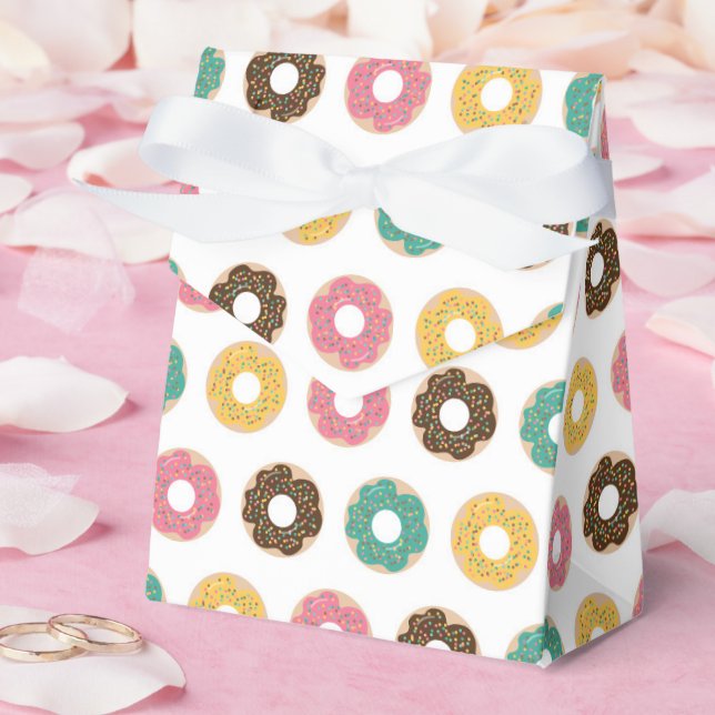 Coffee and Donut Pattern  Favour Box (Wedding)