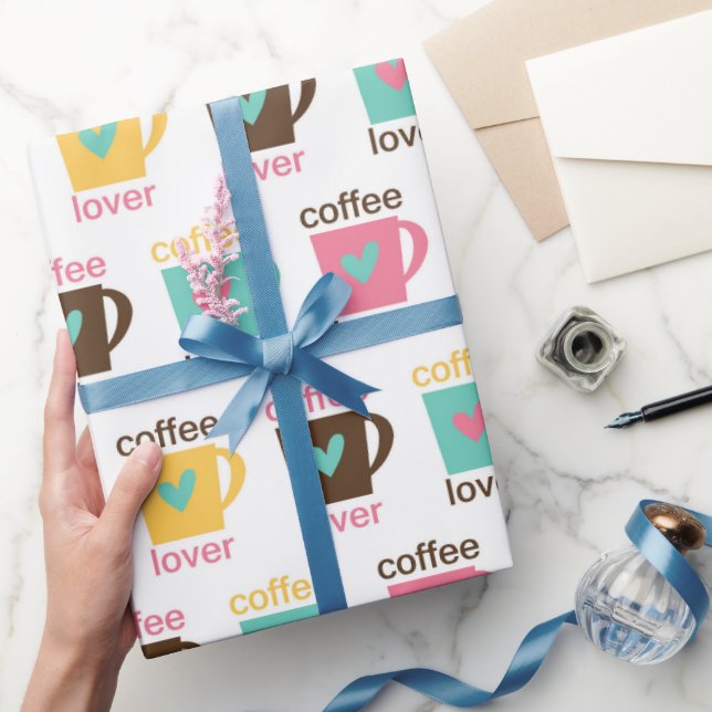 Coffee and Donut Pattern  Wrapping Paper (Gifting)