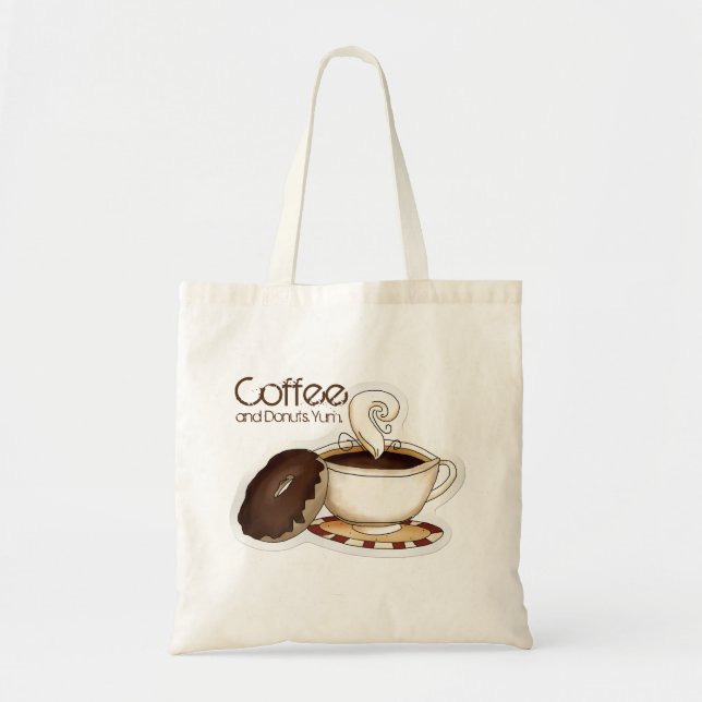 Coffee and Doughnuts Tote Bag (Front)