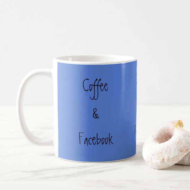 Coffee and Facebook Mug (With Donut)