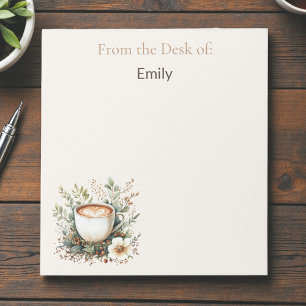 Coffee and Floral Notepad