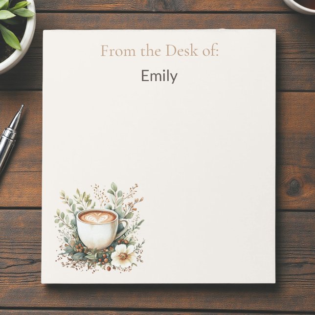 Coffee and Floral Notepad (Creator Uploaded)