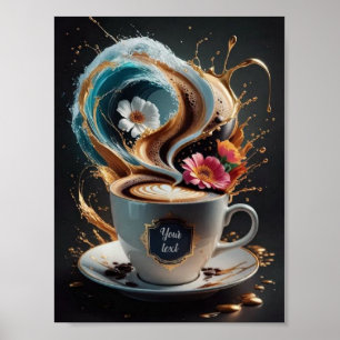 Coffee and Flowers Poster