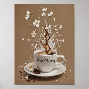 Coffee and Flowers Poster