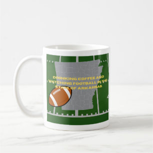 Coffee and Football in Arkansas Mug