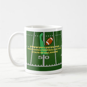 Coffee and Football in Delaware Mug