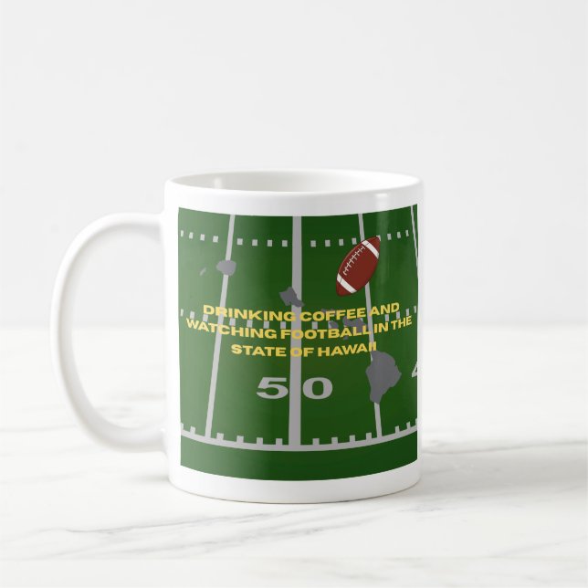 Coffee and Football in Hawaii  Mug (Left)