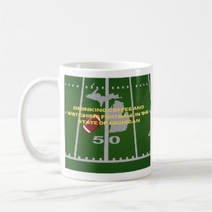 Coffee and Football in Michigan Mug