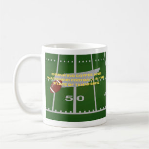 Coffee and Football in the state of Tennessee Mug