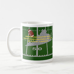 Coffee and Football in Virginia Mug