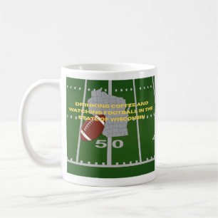 Coffee and Football in Wisconsin Mug