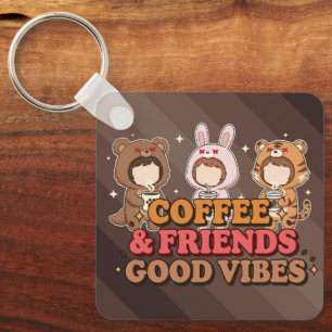 Coffee and Friends Key Ring