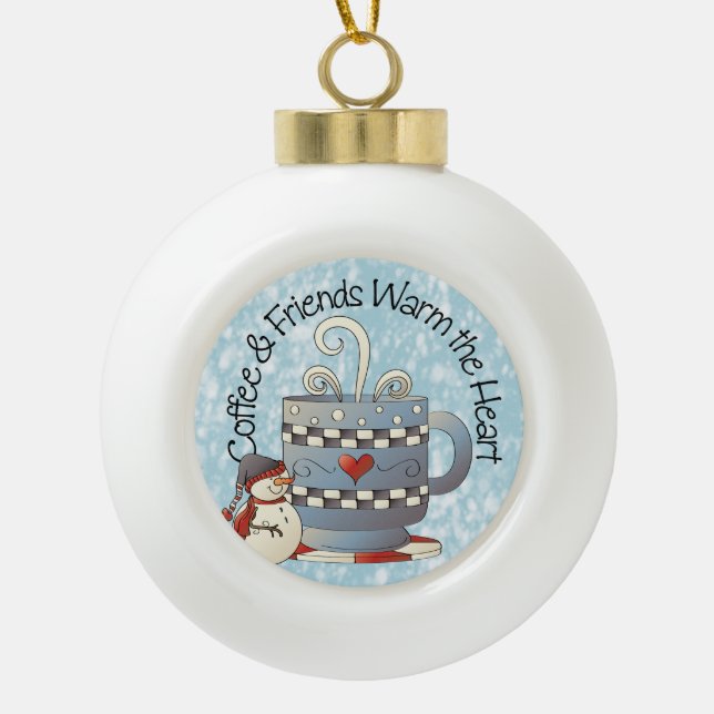 Coffee and Friends Ornament (Front)